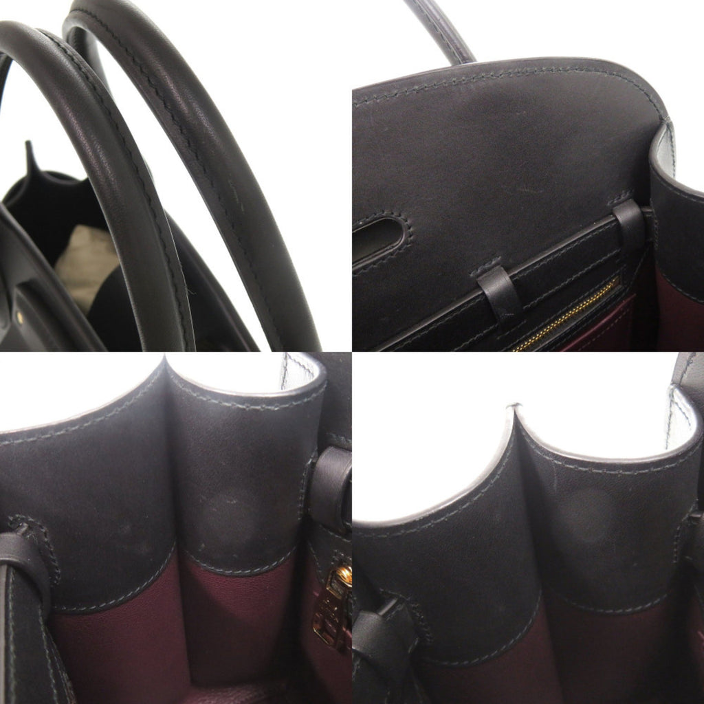 Louis Vuitton Black Leather Handbag (Pre-Owned)