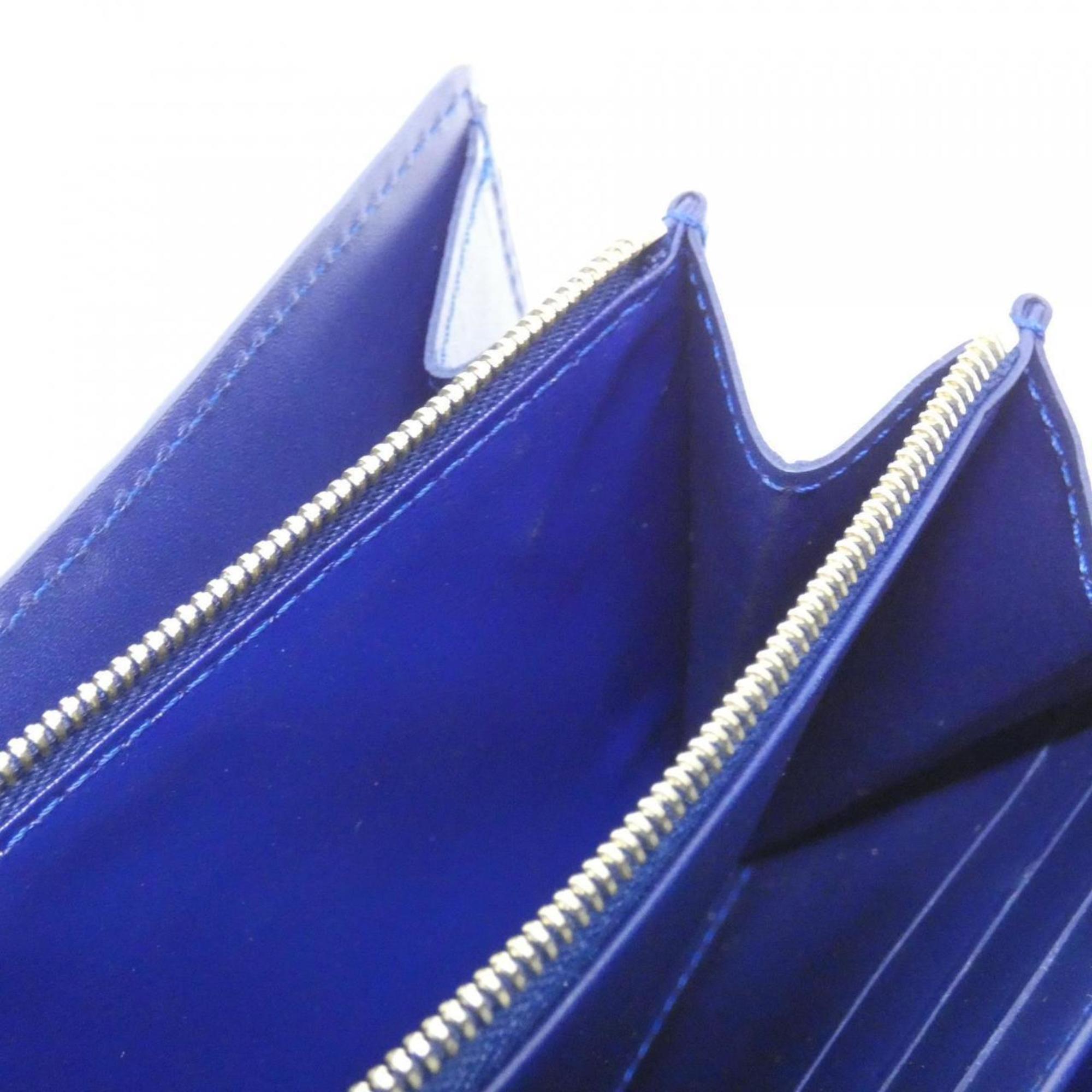 Louis Vuitton Blue Grand Blue Leather Long Wallet (Bi-Fold) (Pre-Owned)