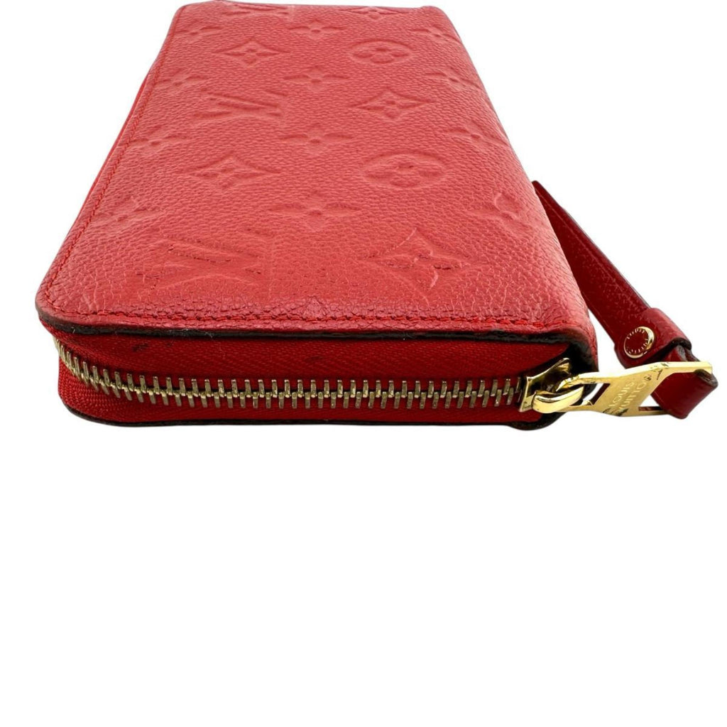 Louis Vuitton Monogram Empreinte Red Color Monogram Empreinte Long Wallet (Bi-Fold) (Pre-Owned)