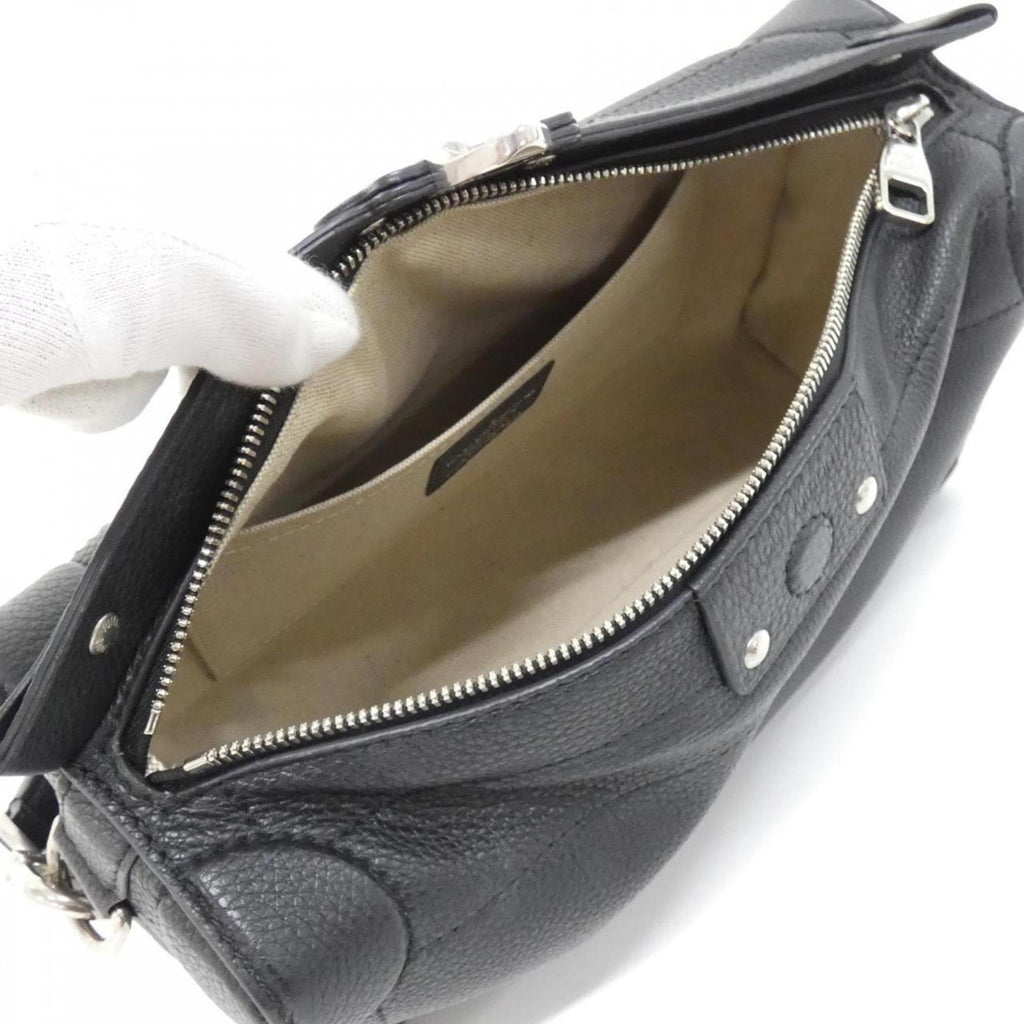 Louis Vuitton Black Leather Shoulder Bag (Pre-Owned)