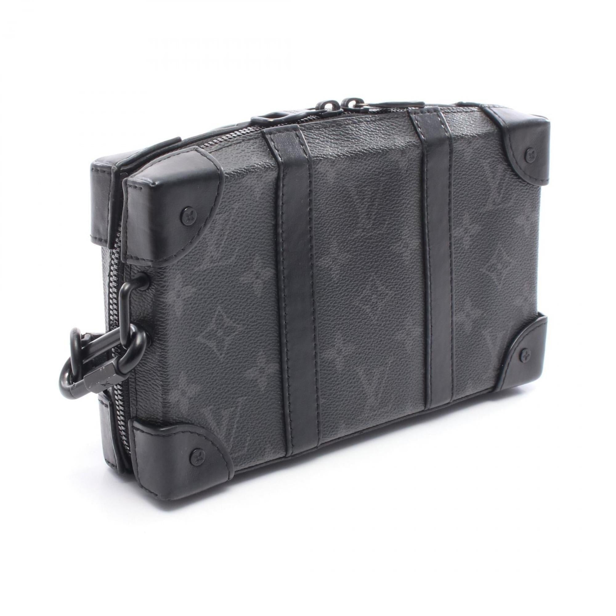 Louis Vuitton Black Coated Canvas Leather Shoulder Bag (Pre-Owned)