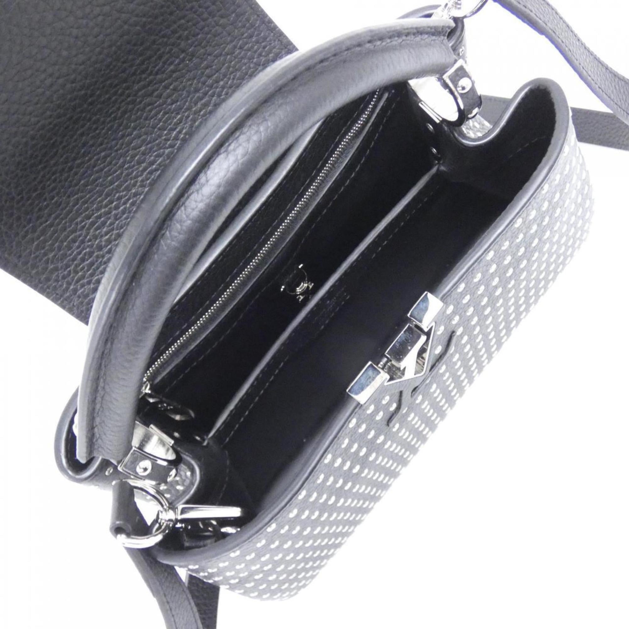 Louis Vuitton Black Leather Handbag (Pre-Owned)