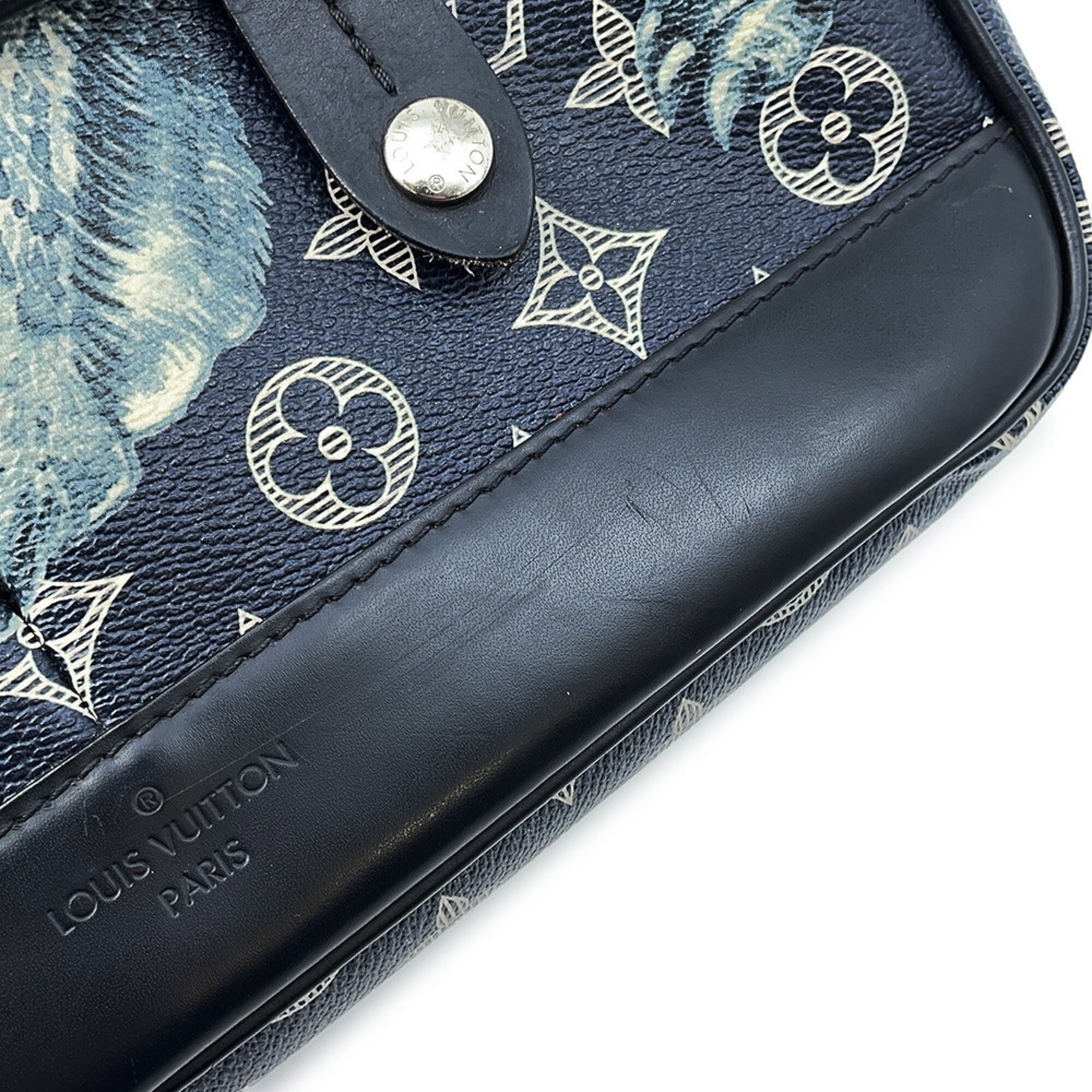 Louis Vuitton Monogram Savane Navy Handbag Shoulder Bag (Pre-Owned)