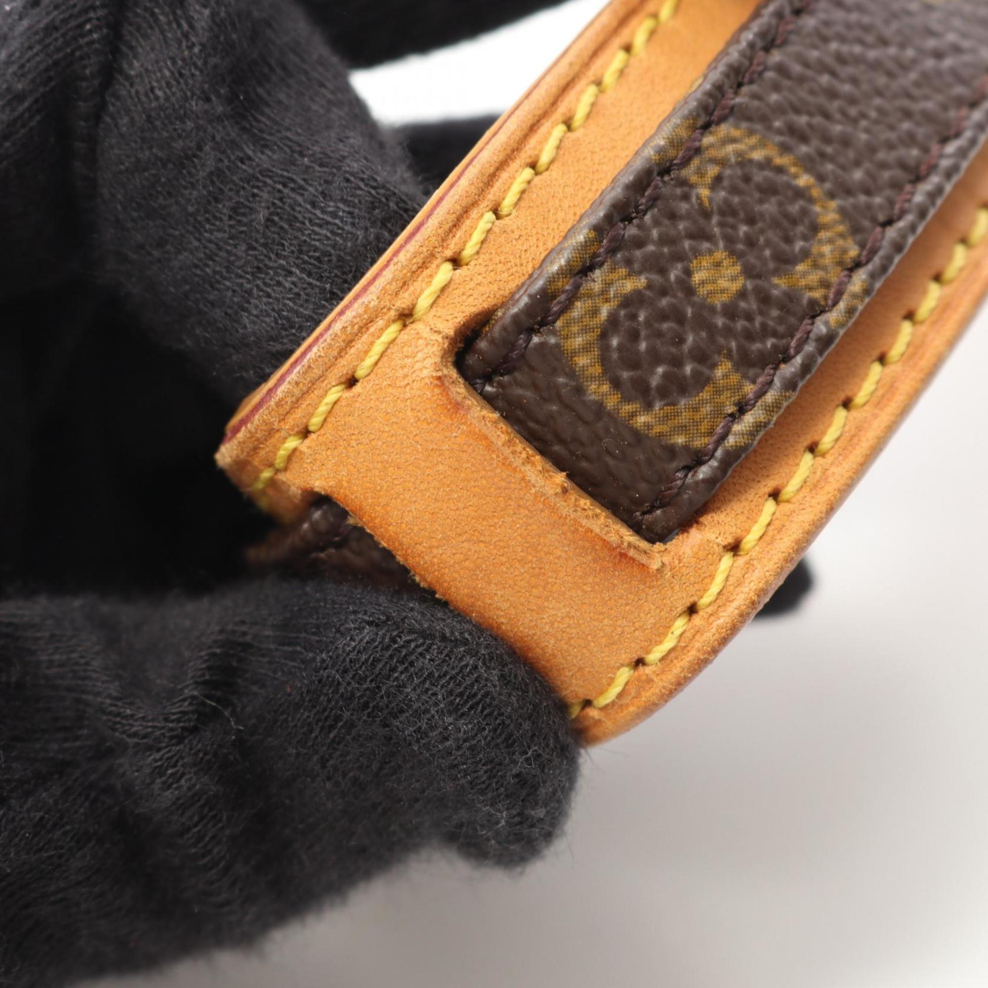 Louis Vuitton Brown Coated Canvas Leather Shoulder Bag (Pre-Owned)