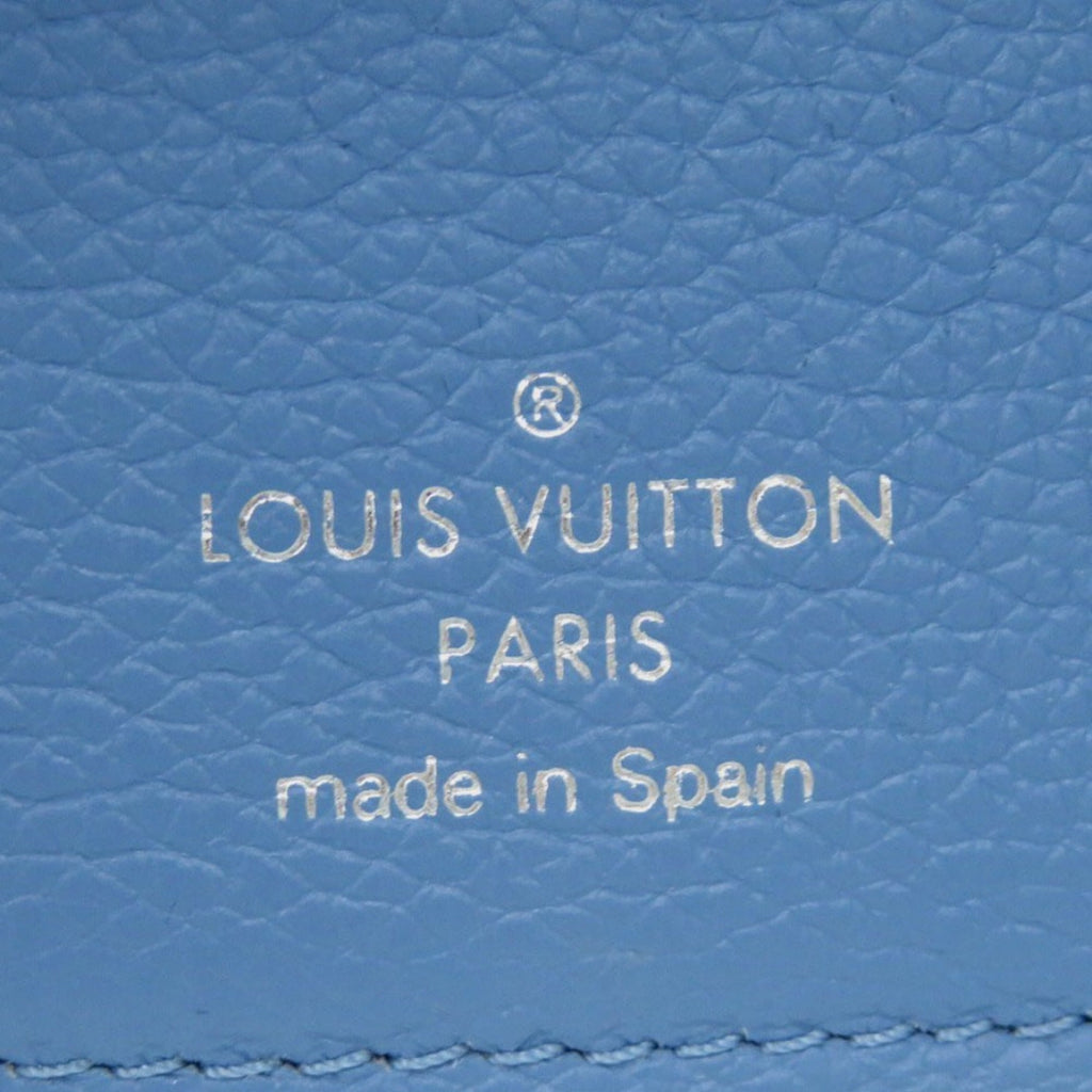 Louis Vuitton Blue Leather Wallet (Tri-Fold) (Pre-Owned)