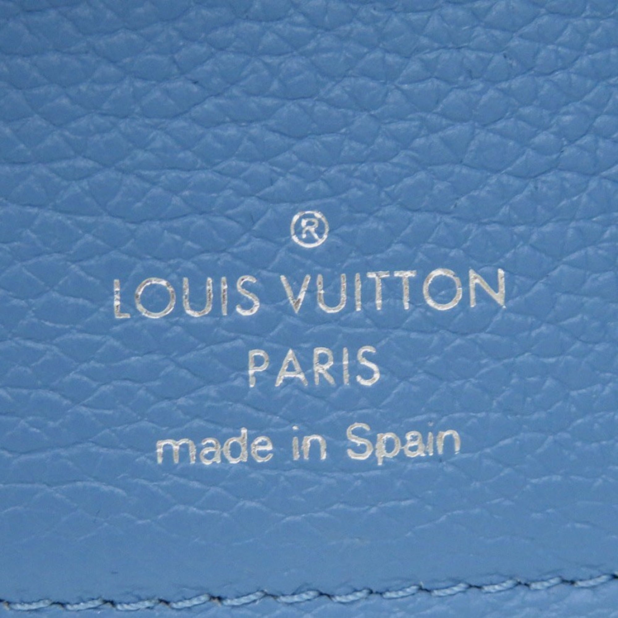 Louis Vuitton Blue Leather Wallet (Tri-Fold) (Pre-Owned)