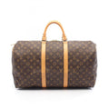 Louis Vuitton Brown Coated Canvas Leather Boston Bag (Pre-Owned)