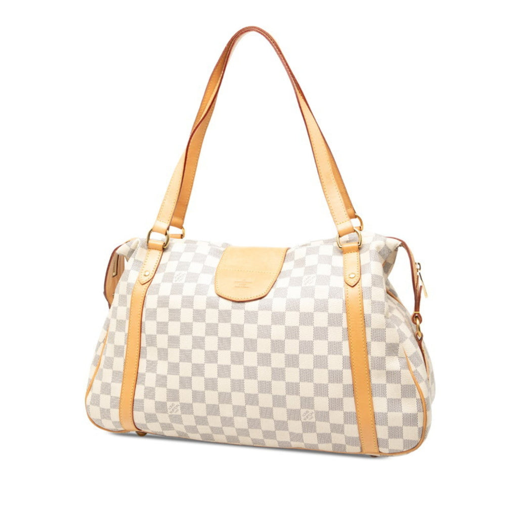Louis Vuitton White Damier Azur Handbag Tote Bag (Pre-Owned)