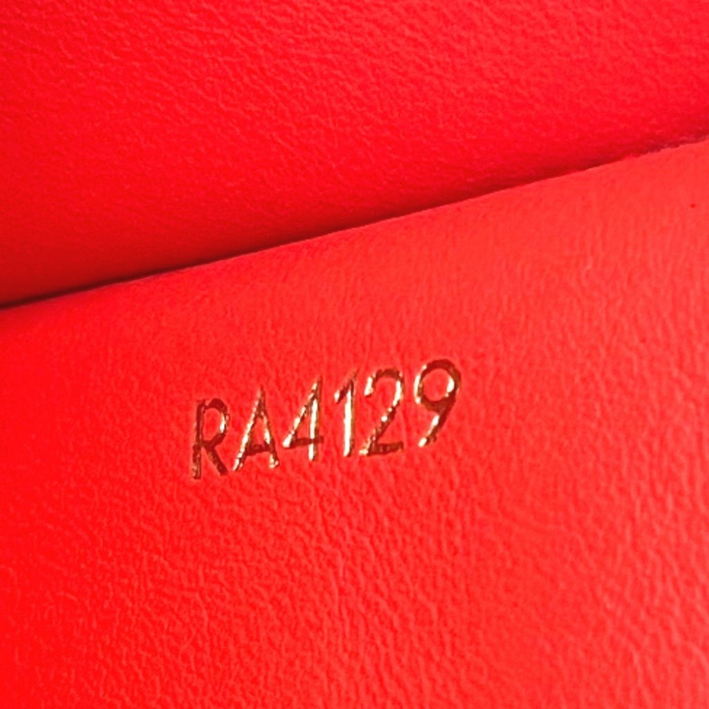 Louis Vuitton Red Color Leather Wallet (Tri-Fold) (Pre-Owned)