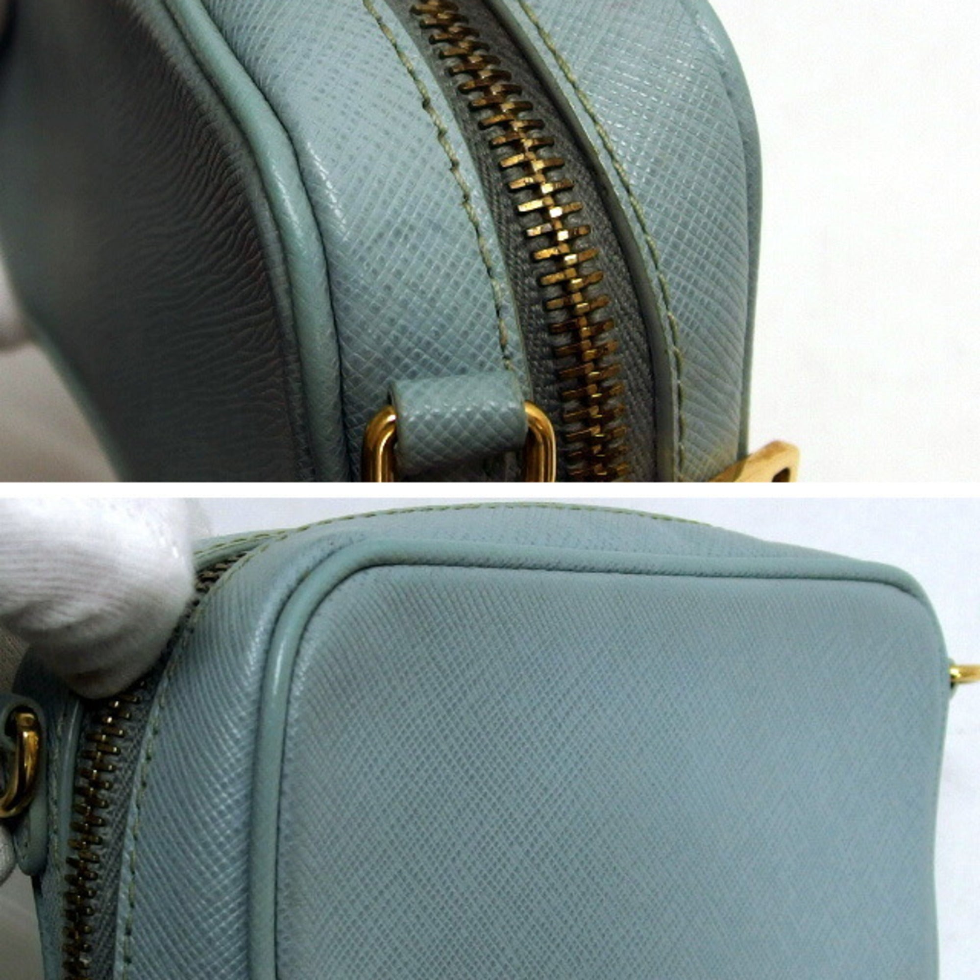 Zip Crossbody Bag Saffiano Leather Mini