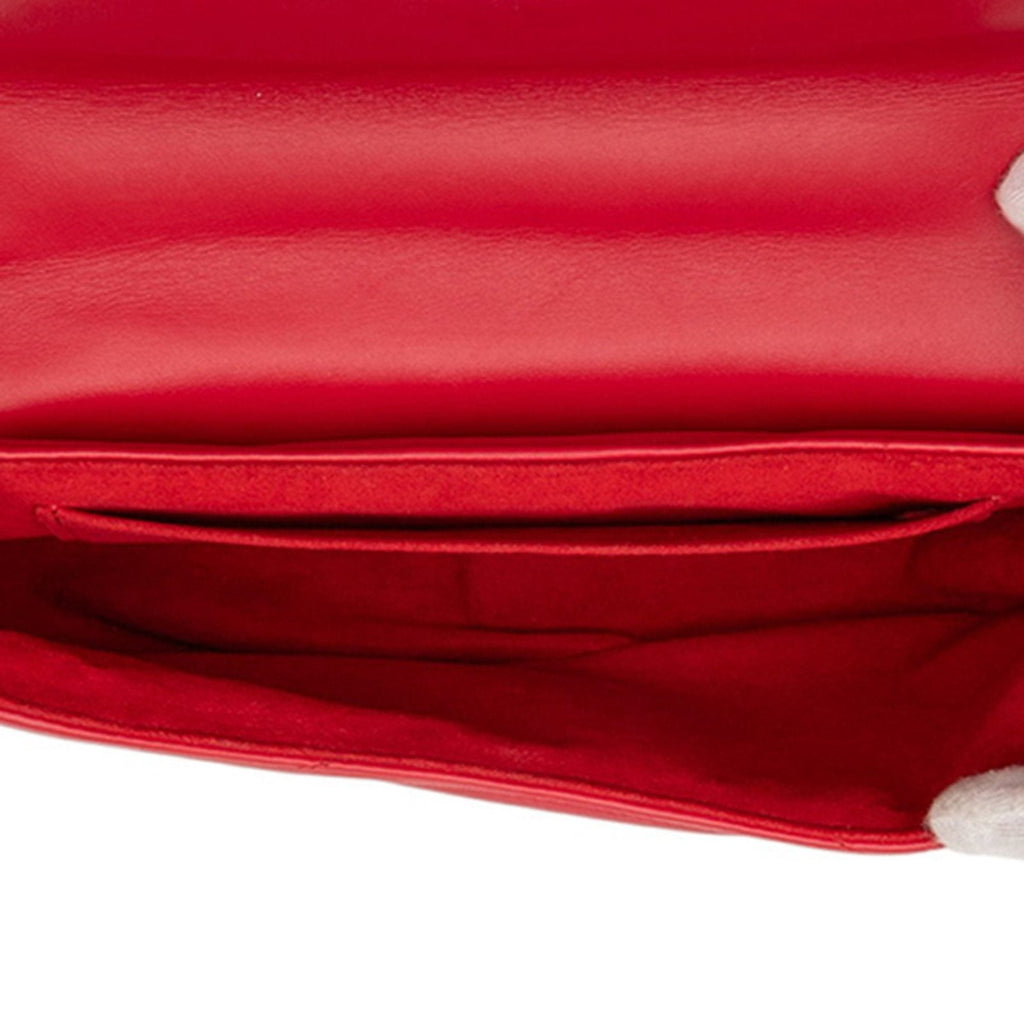 Louis Vuitton Red Color Leather Handbag Shoulder Bag (Pre-Owned)
