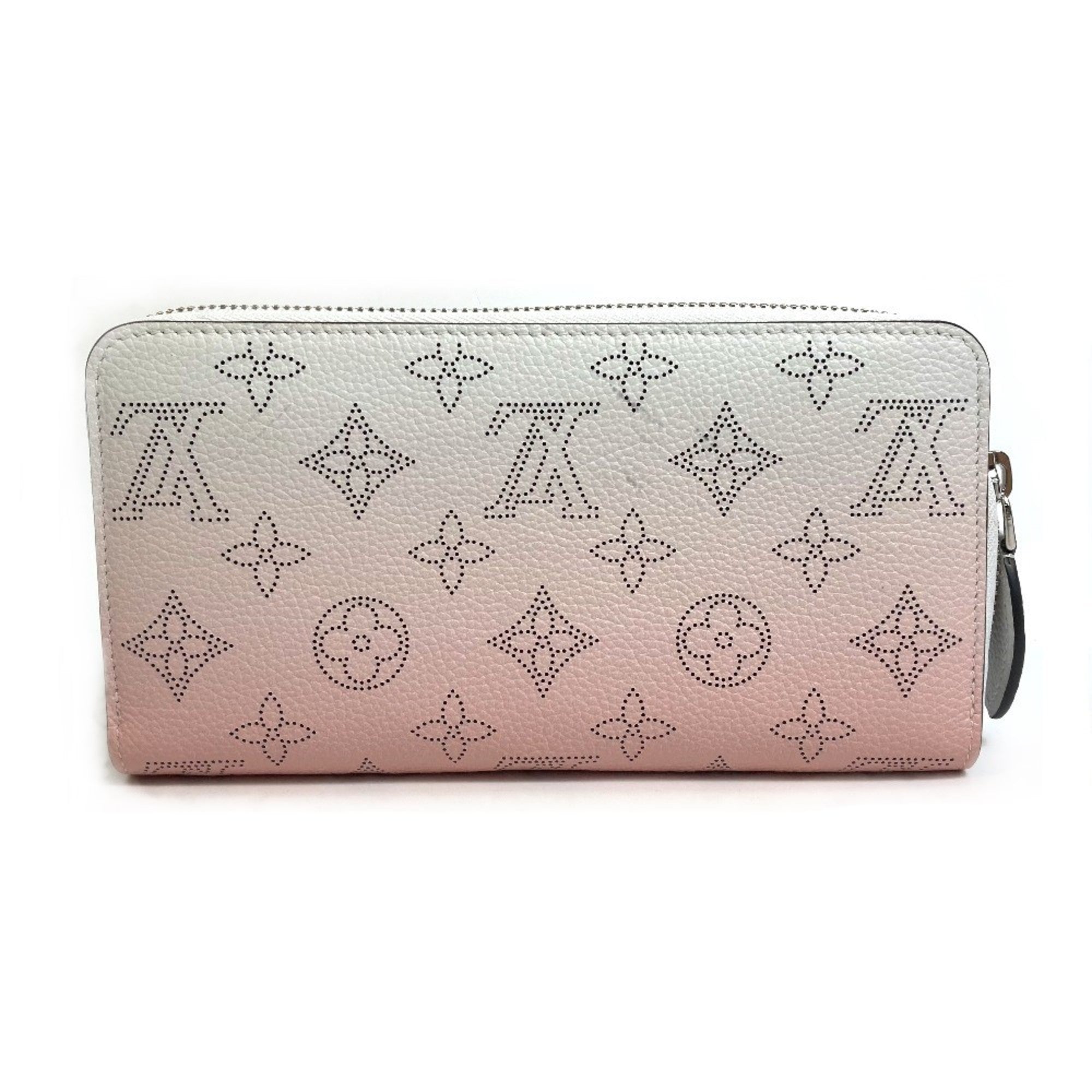 Louis Vuitton Mahina Pink White Mahina Leather Long Wallet (Bi-Fold) (Pre-Owned)