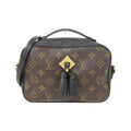 Louis Vuitton Black Marron Coated Canvas Leather Shoulder Bag (Pre-Owned)