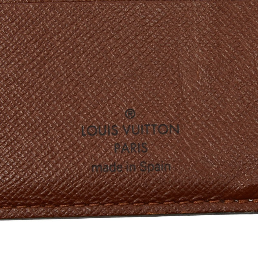 Louis Vuitton Brown Pvc Leather Bill Wallet (Bi-Fold) (Pre-Owned)