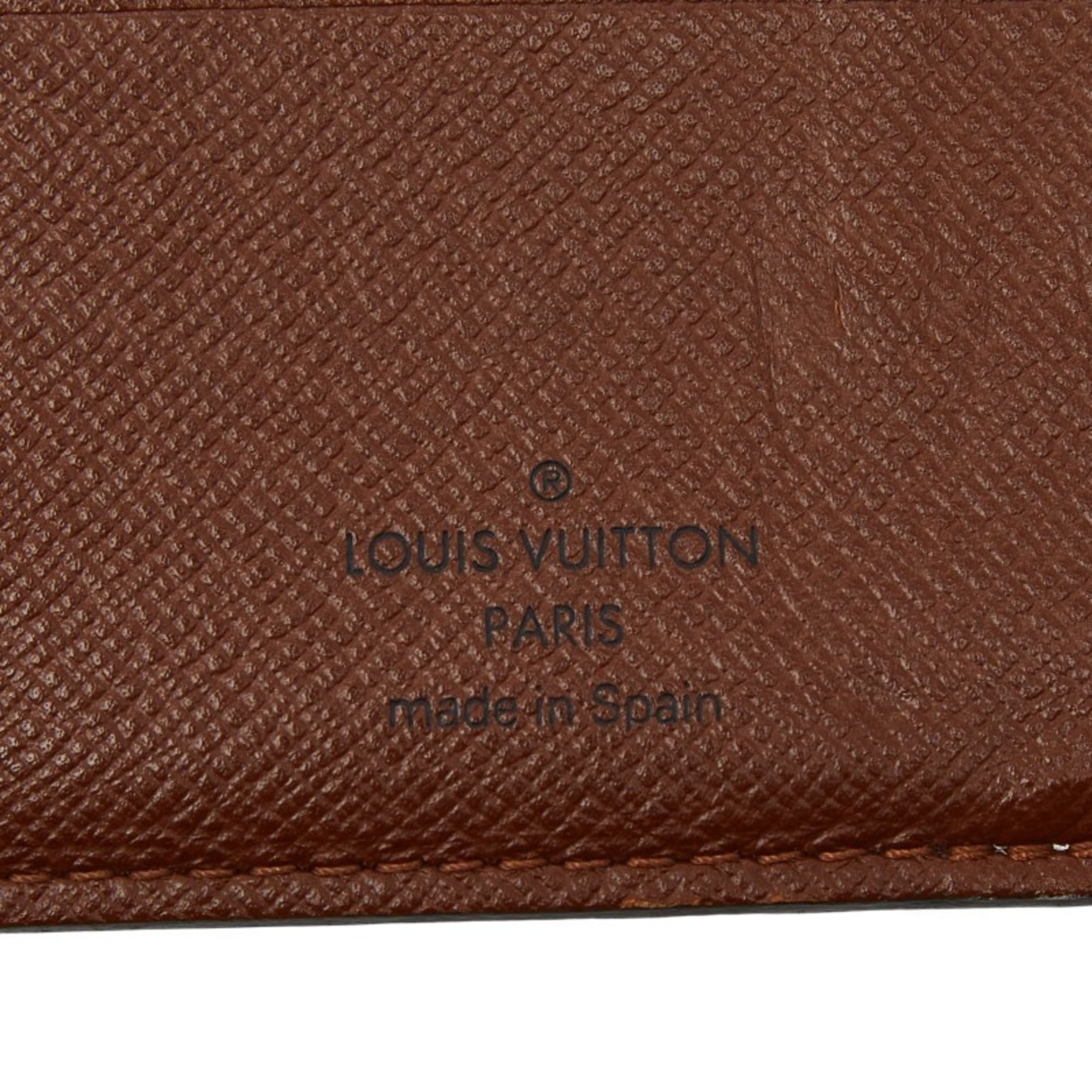 Louis Vuitton Brown Pvc Leather Bill Wallet (Bi-Fold) (Pre-Owned)