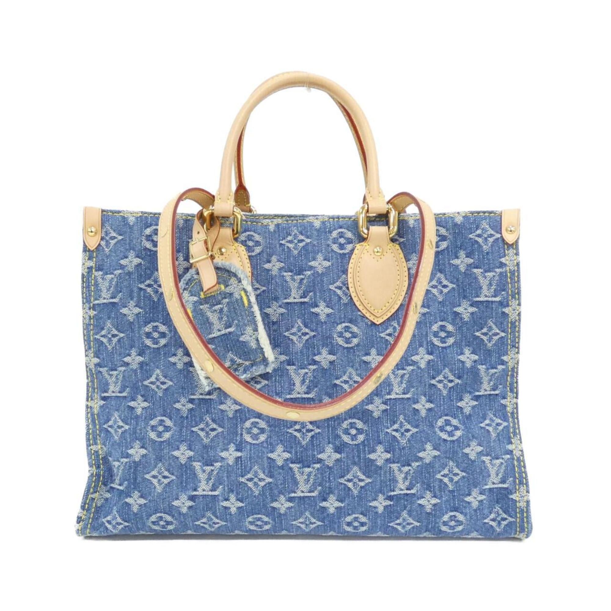 Louis Vuitton Blue Denim Canvas Handbag (Pre-Owned)