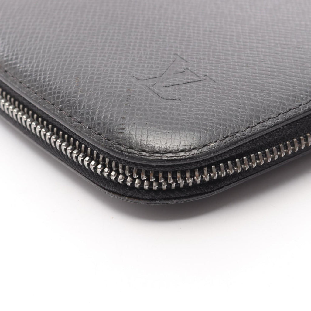 Louis Vuitton Black Leather Long Wallet (Bi-Fold) (Pre-Owned)