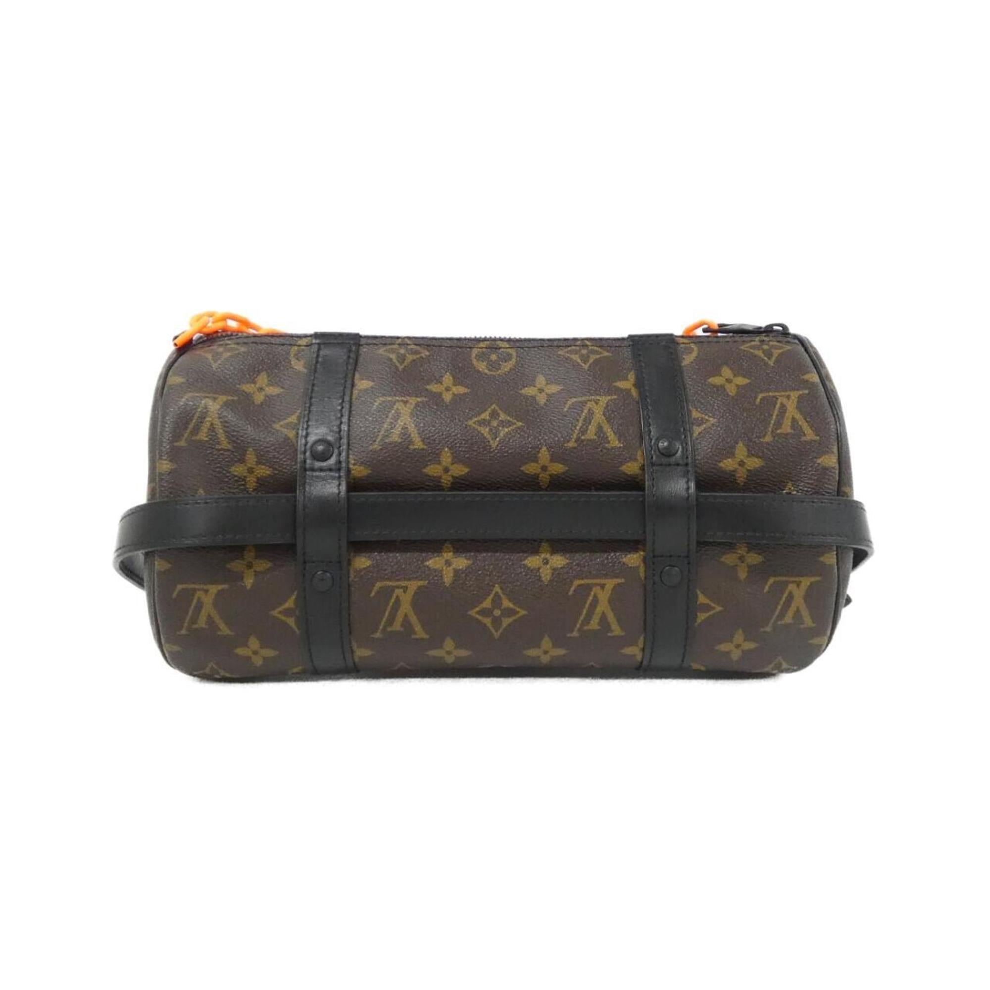 Louis Vuitton Black Brown Coated Canvas Shoulder Bag (Pre-Owned)