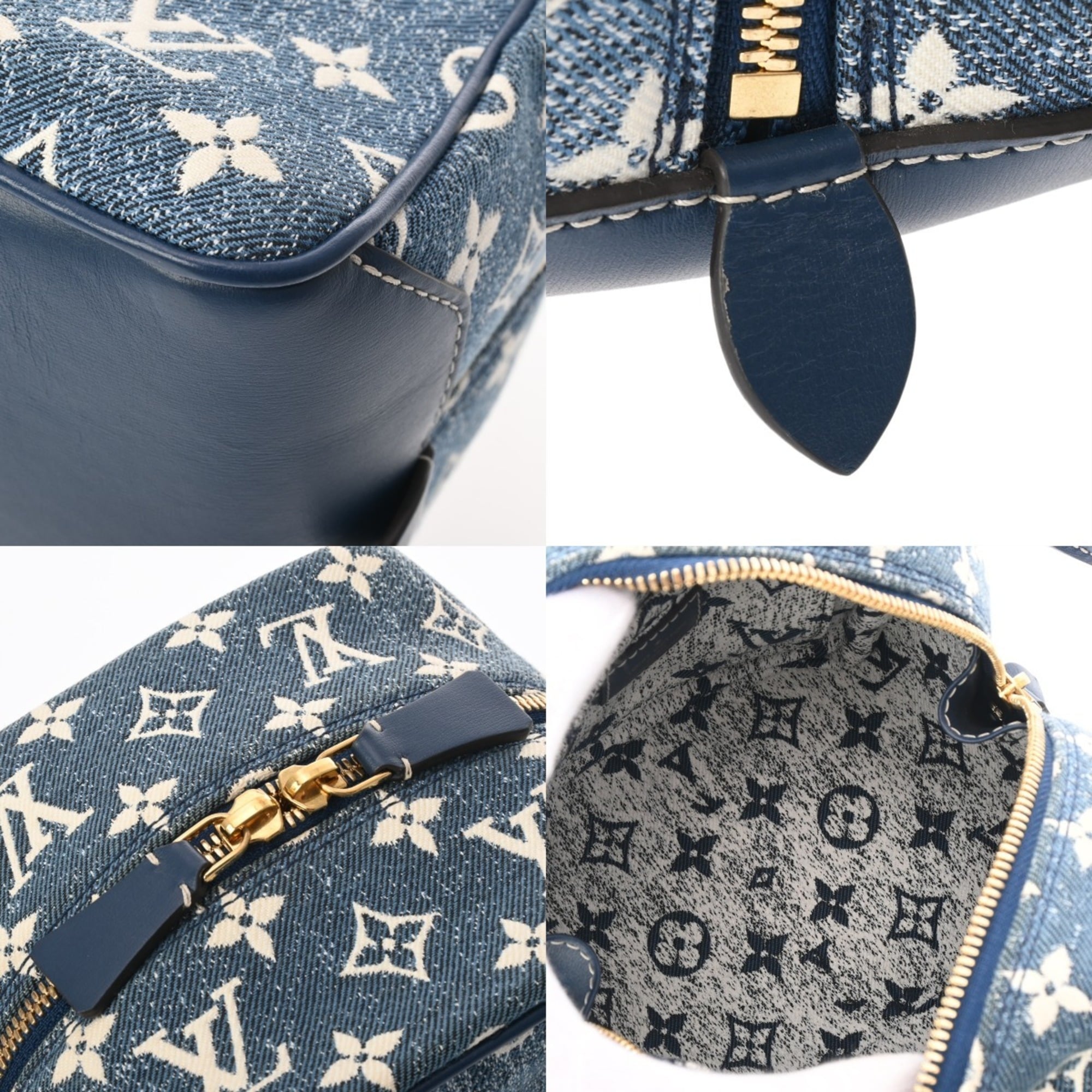 Louis Vuitton Blue Monogram Jacquard Denim Handbag (Pre-Owned)