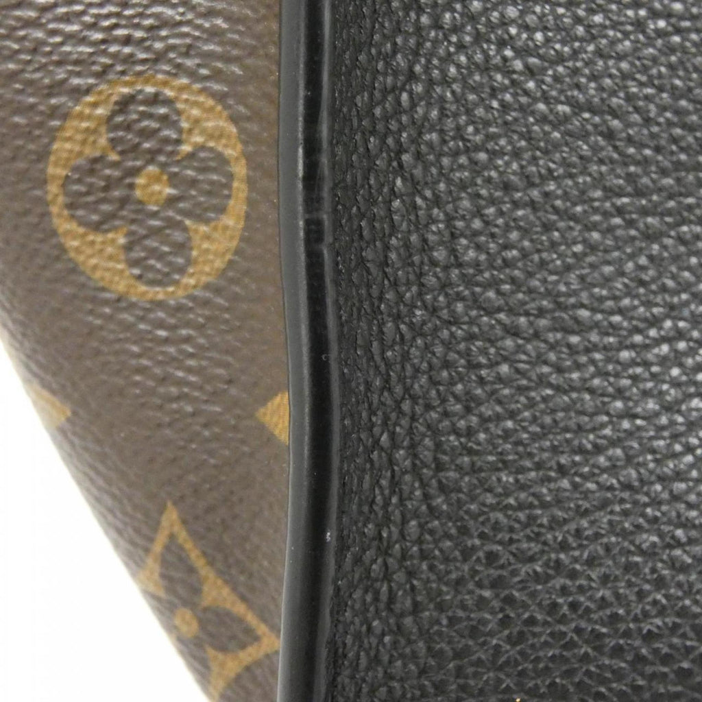 Louis Vuitton Black Leather Coated Canvas Handbag (Pre-Owned)
