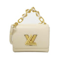 Louis Vuitton Beige White Leather Shoulder Bag (Pre-Owned)