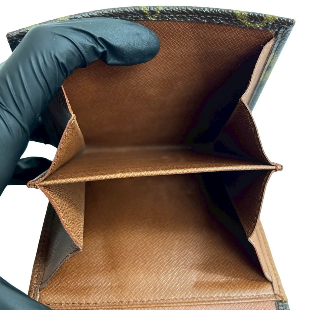 Louis Vuitton Brown Leather Pvc Wallet (Tri-Fold) (Pre-Owned)