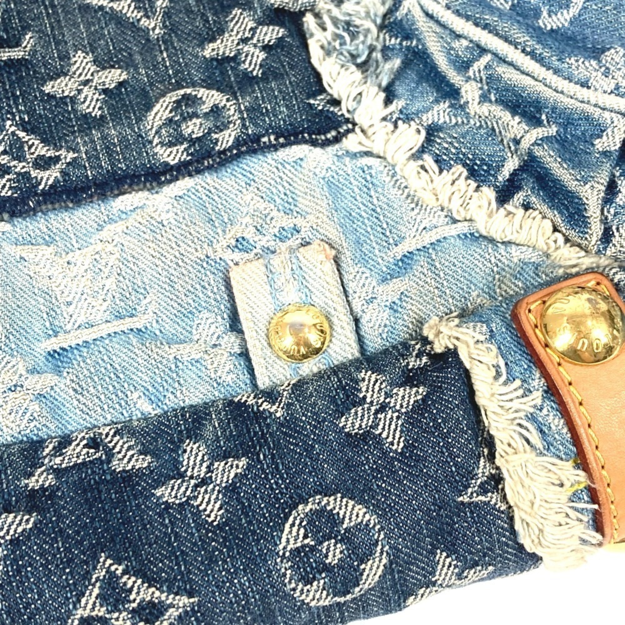 Louis Vuitton Monogram Denim Blue Monogram Denim Messenger Bag Shoulder Bag (Pre-Owned)