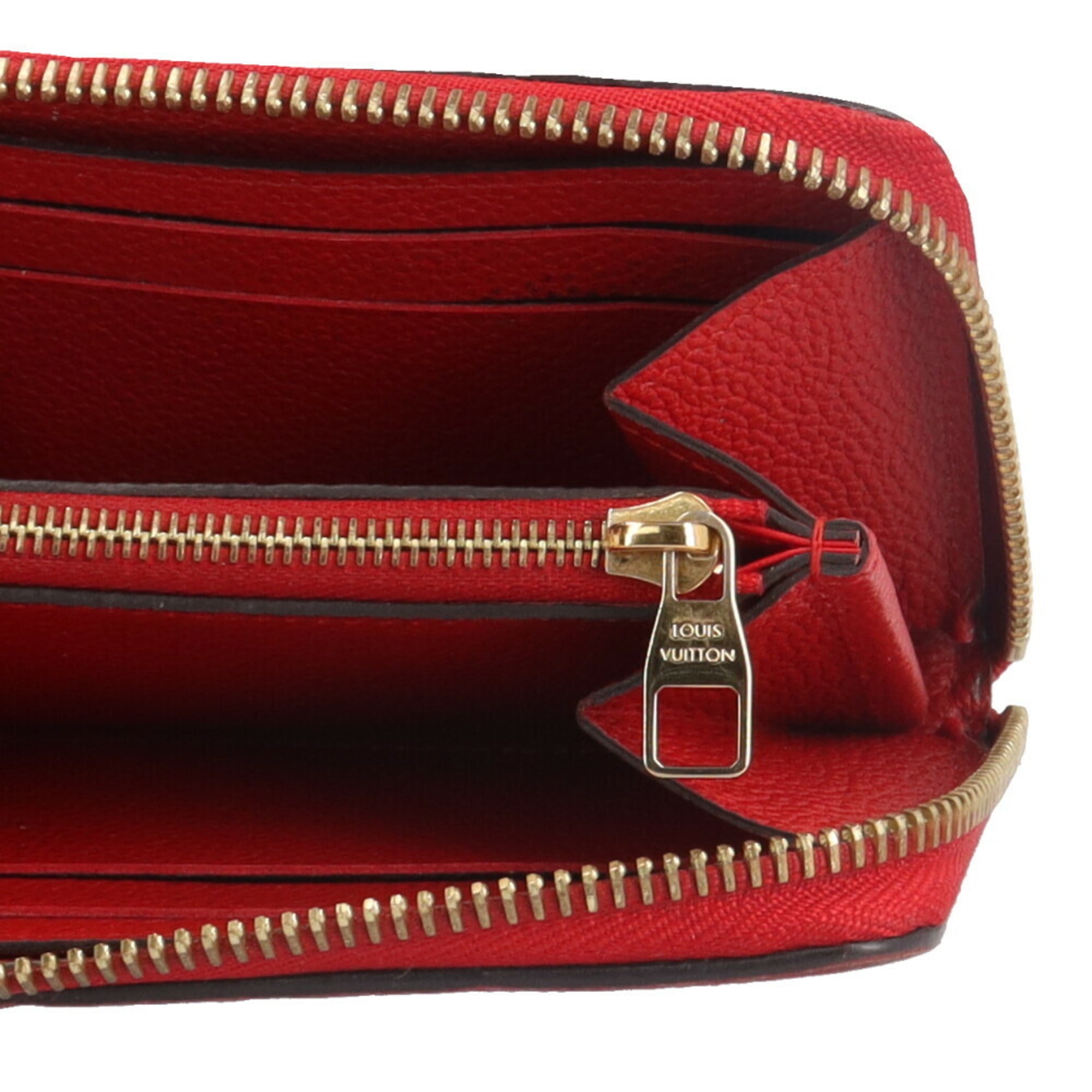 Louis Vuitton Monogram Empreinte Red Color Monogram Empreinte Long Wallet (Bi-Fold) (Pre-Owned)