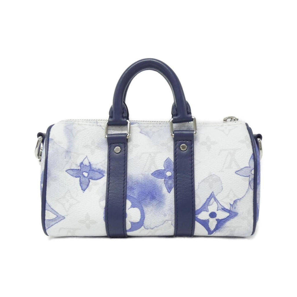 Louis Vuitton Blue Coated Canvas Boston Bag (Pre-Owned)