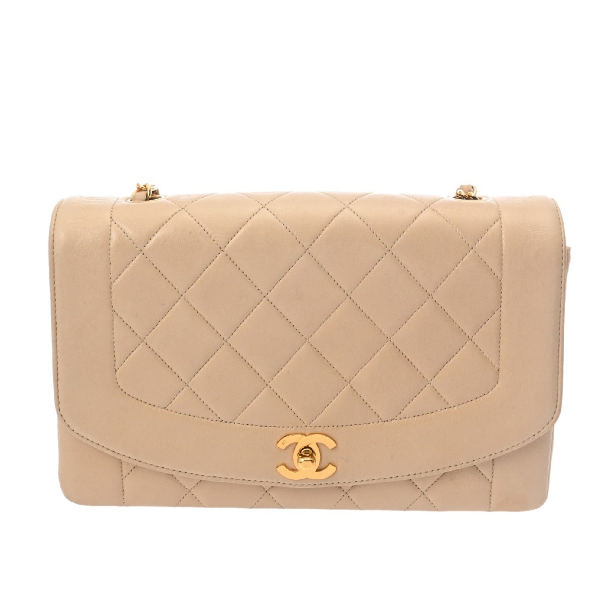 Vintage Diana Flap Bag Quilted Lambskin Medium