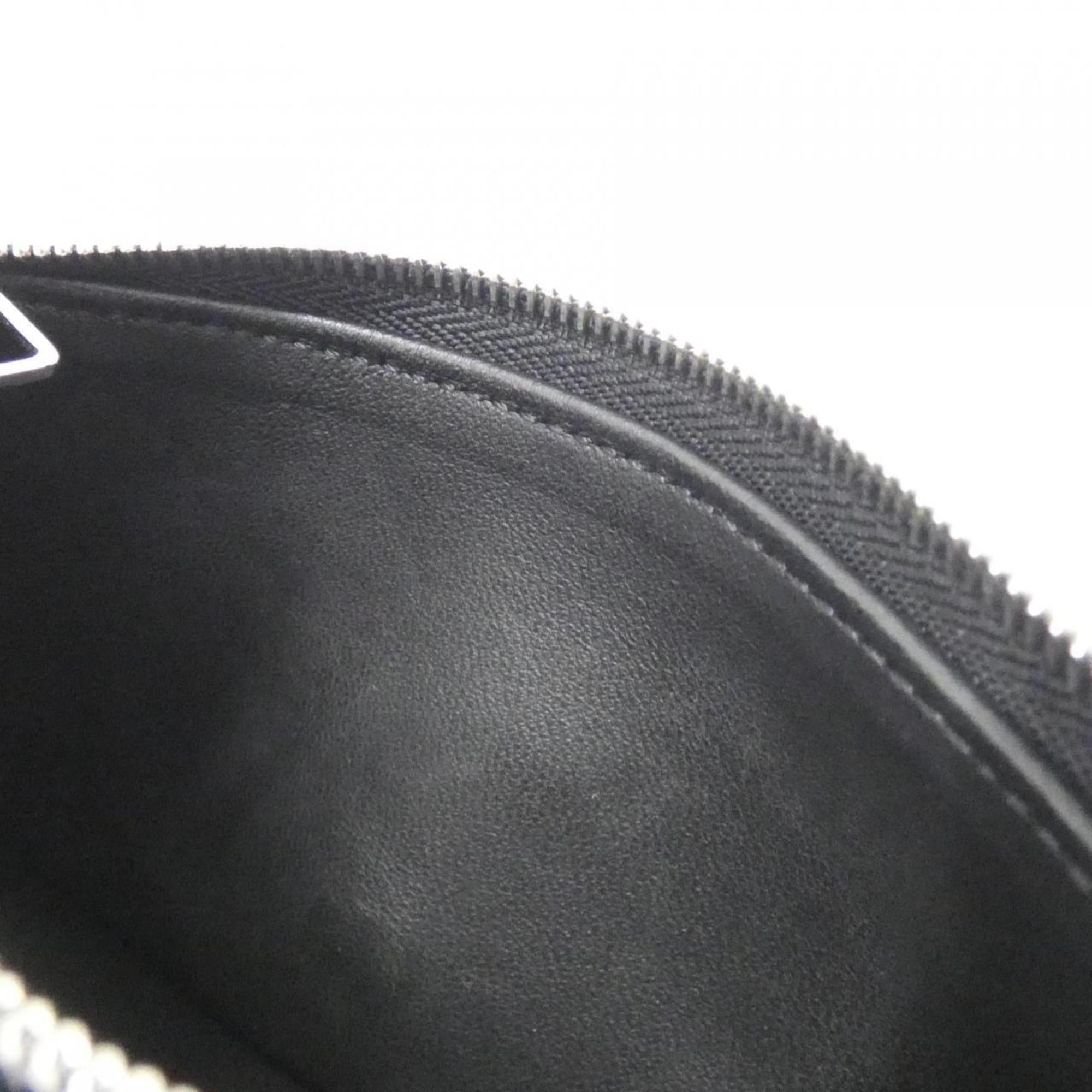 Louis Vuitton Black Leather Wallet (Tri-Fold) (Pre-Owned)