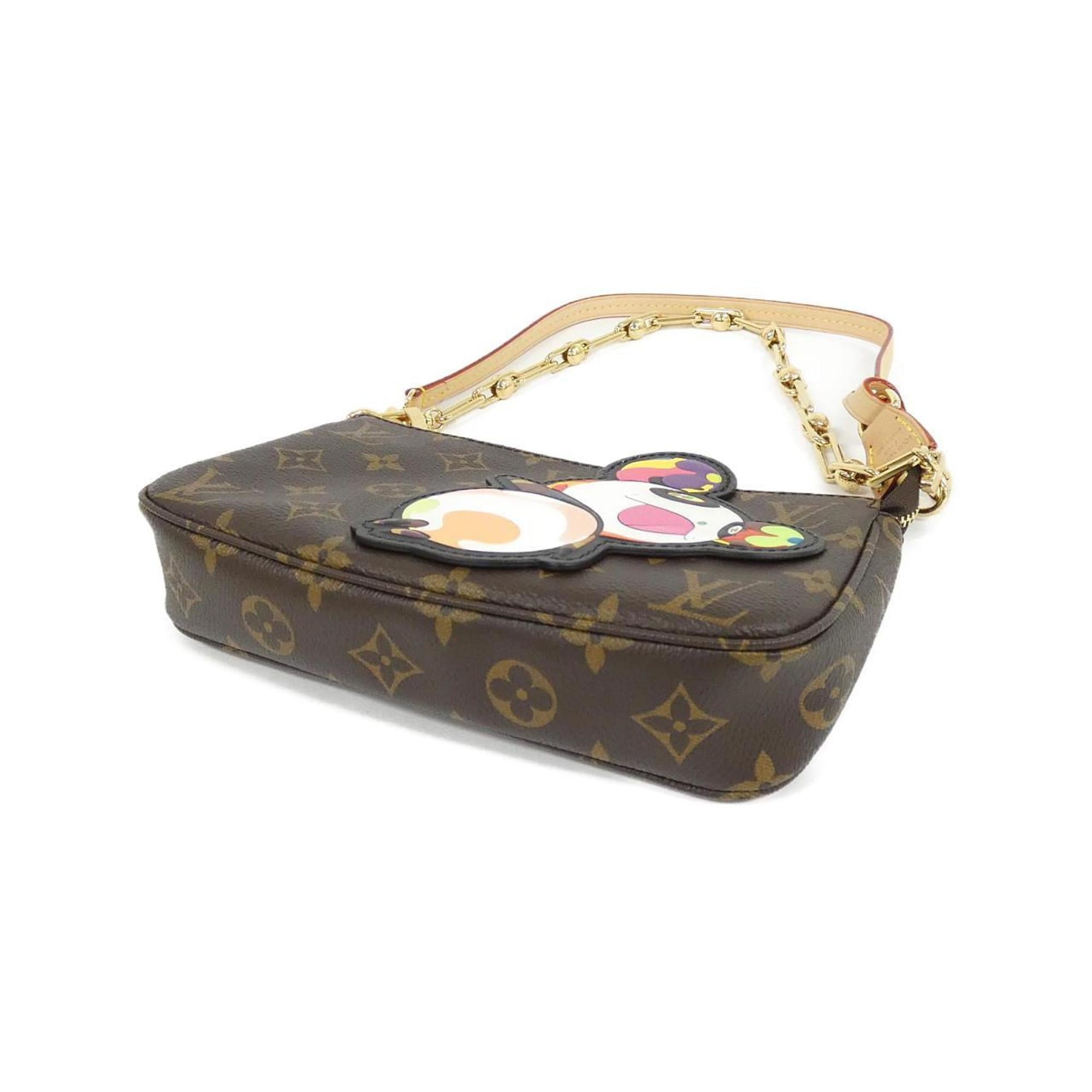 Louis Vuitton Brown Coated Canvas Pochette Pouch (Pre-Owned)