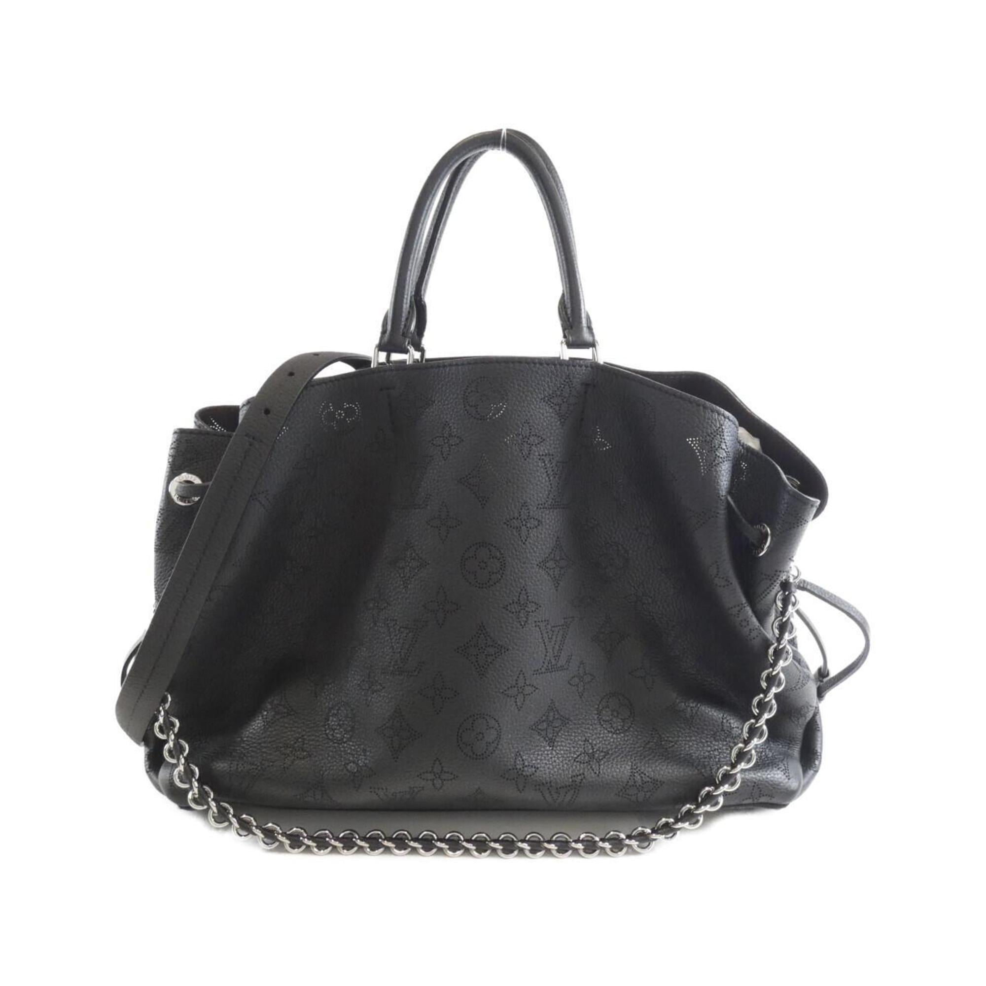 Louis Vuitton Black Leather Handbag (Pre-Owned)