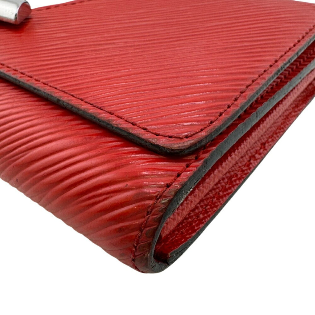 Louis Vuitton Red Color Epi Leather Long Wallet (Bi-Fold) (Pre-Owned)