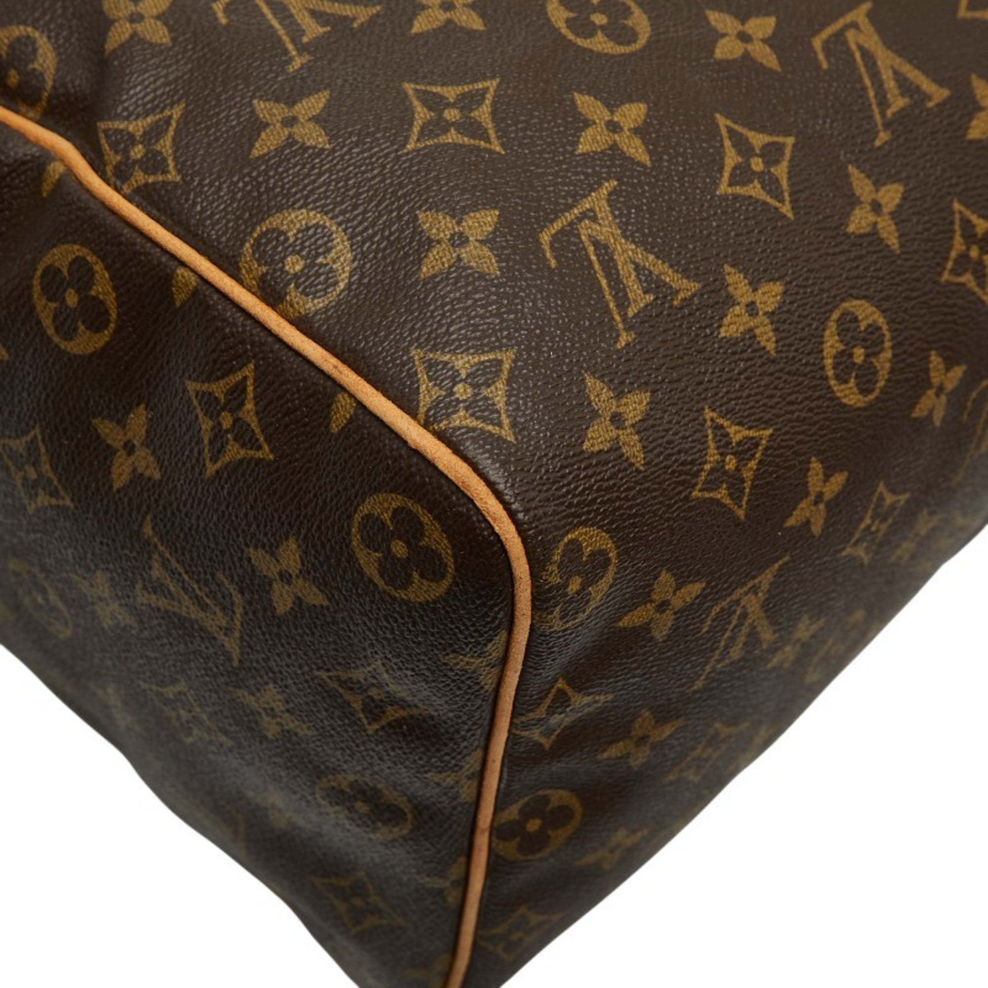 Louis Vuitton Brown Pvc Leather Boston Bag Handbag (Pre-Owned)