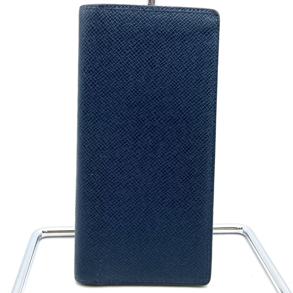 Louis Vuitton Taiga Navy Taiga Leather Long Wallet (Bi-Fold) (Pre-Owned)