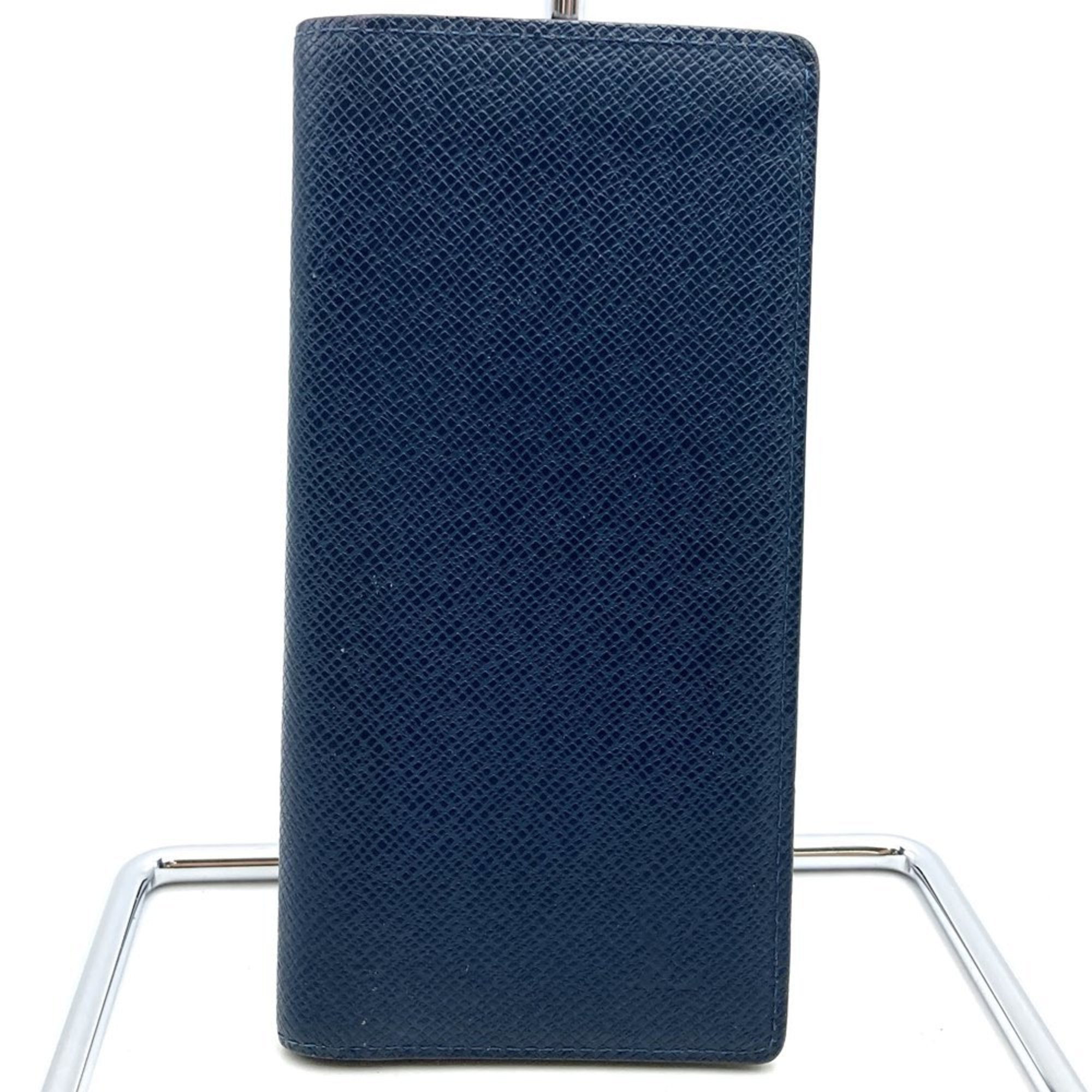 Louis Vuitton Taiga Navy Taiga Leather Long Wallet (Bi-Fold) (Pre-Owned)
