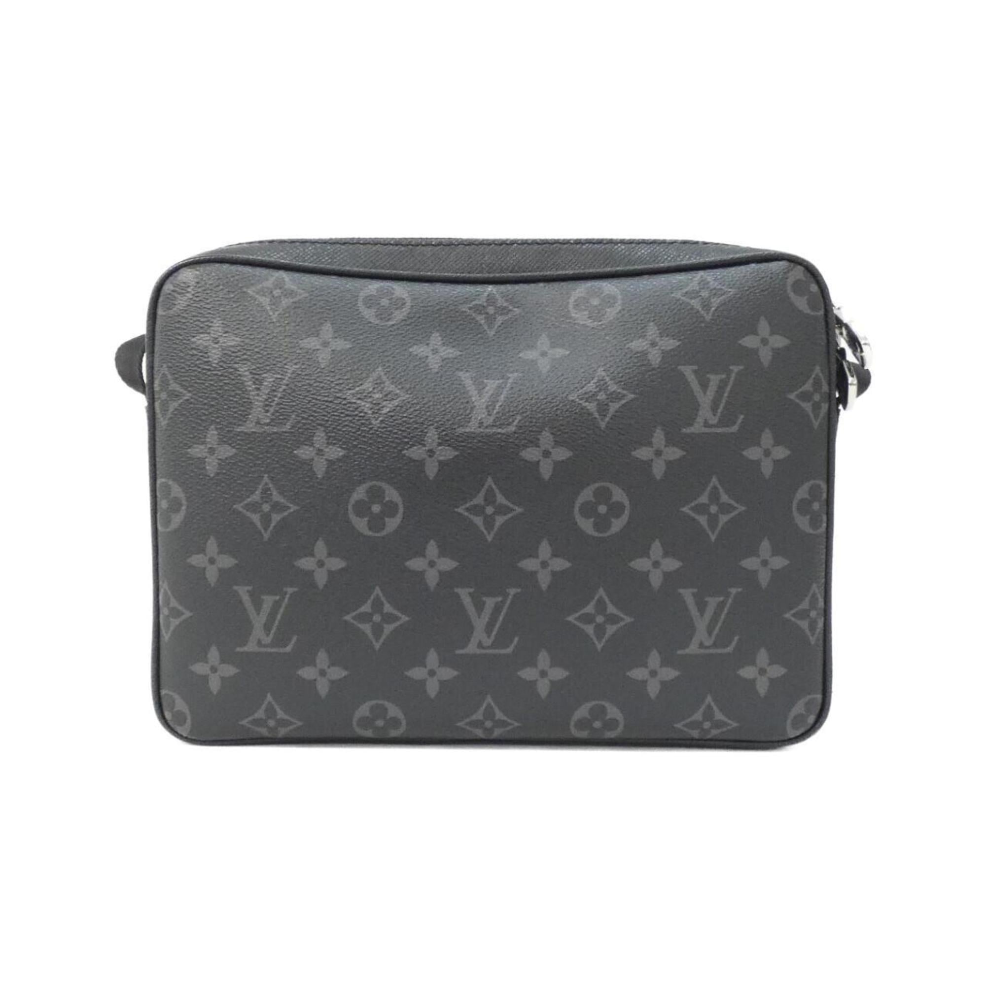 Louis Vuitton Black Coated Canvas Leather Shoulder Bag (Pre-Owned)