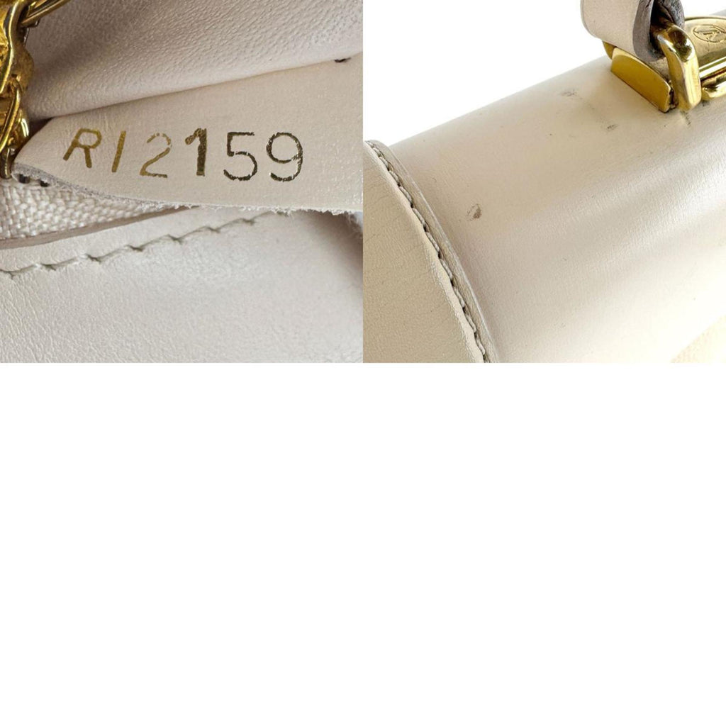 Louis Vuitton Light Beige Leather Handbag Shoulder Bag (Pre-Owned)