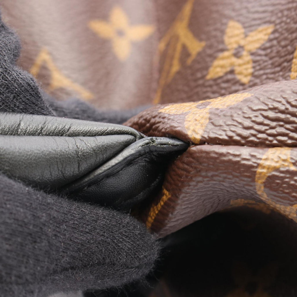 Louis Vuitton Black Brown Pvc Coated Canvas Leather Backpack (Pre-Owned)