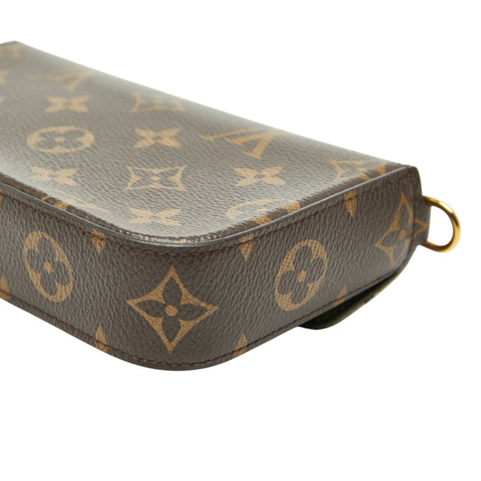 Louis Vuitton Brown Pvc Leather Pochette Pouch Shoulder Bag (Pre-Owned)