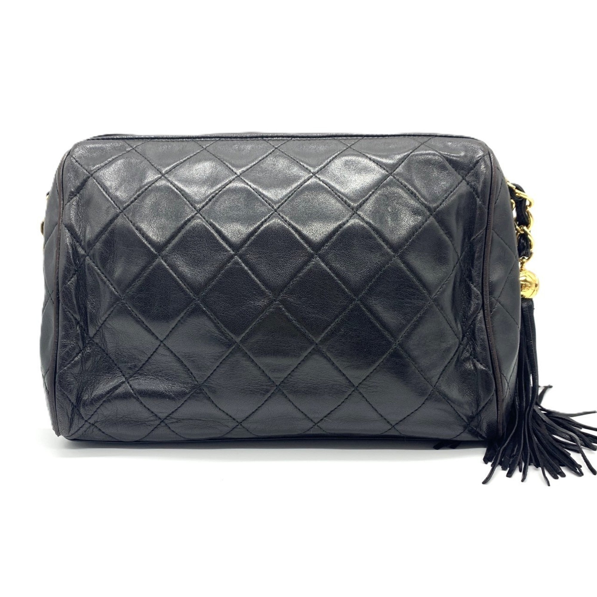 Vintage Diamond CC Camera Bag Quilted Leather Medium