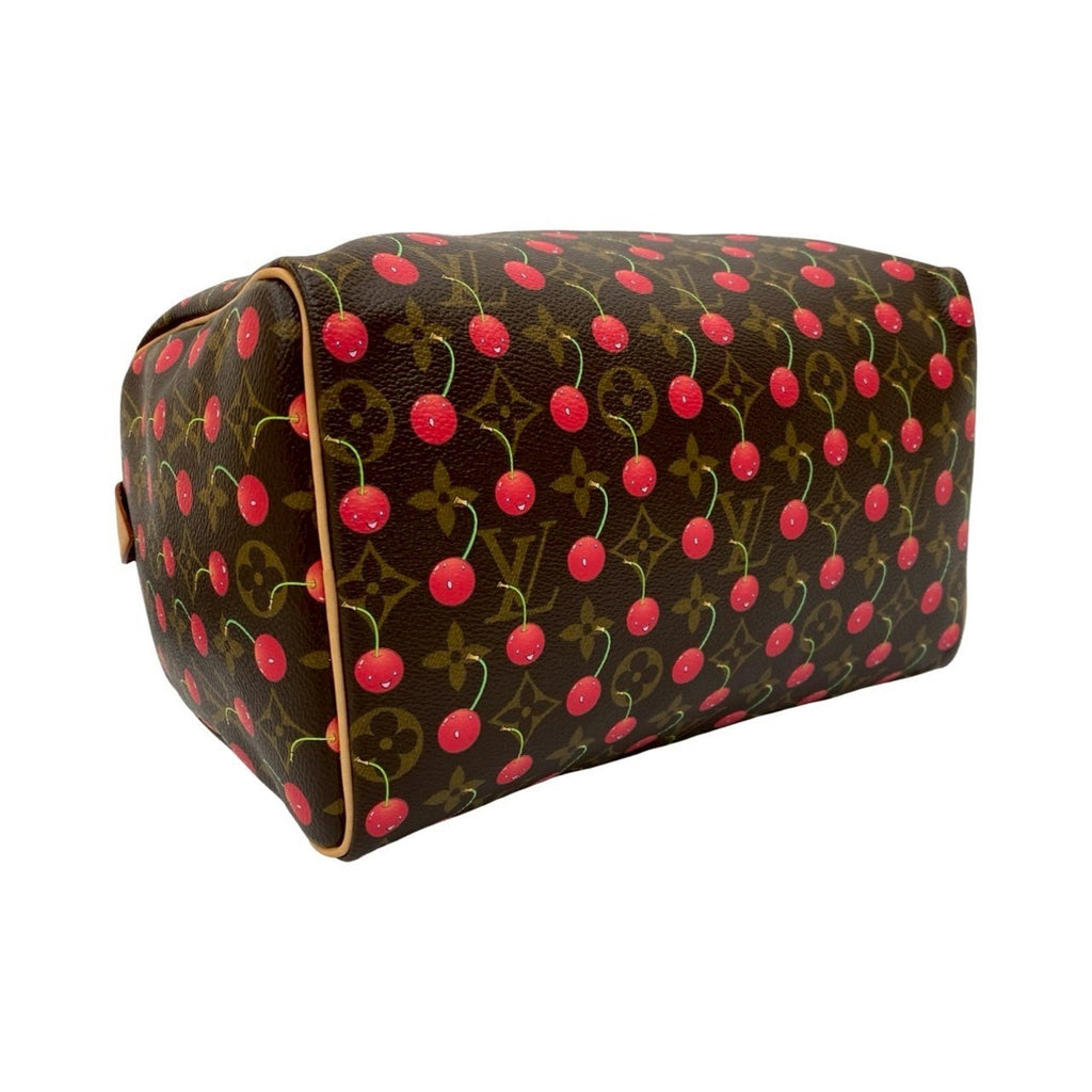 Louis Vuitton Brown Red Color Leather Pvc Boston Bag Handbag (Pre-Owned)
