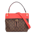 Louis Vuitton Brown Red Color Monogram Canvas Shoulder Bag (Pre-Owned)