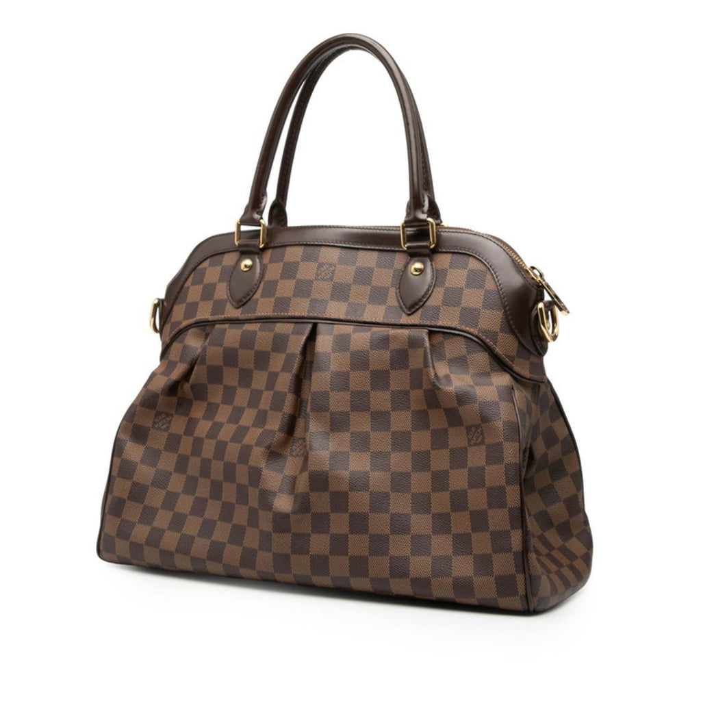 Louis Vuitton Brown Leather Pvc Handbag Shoulder Bag (Pre-Owned)