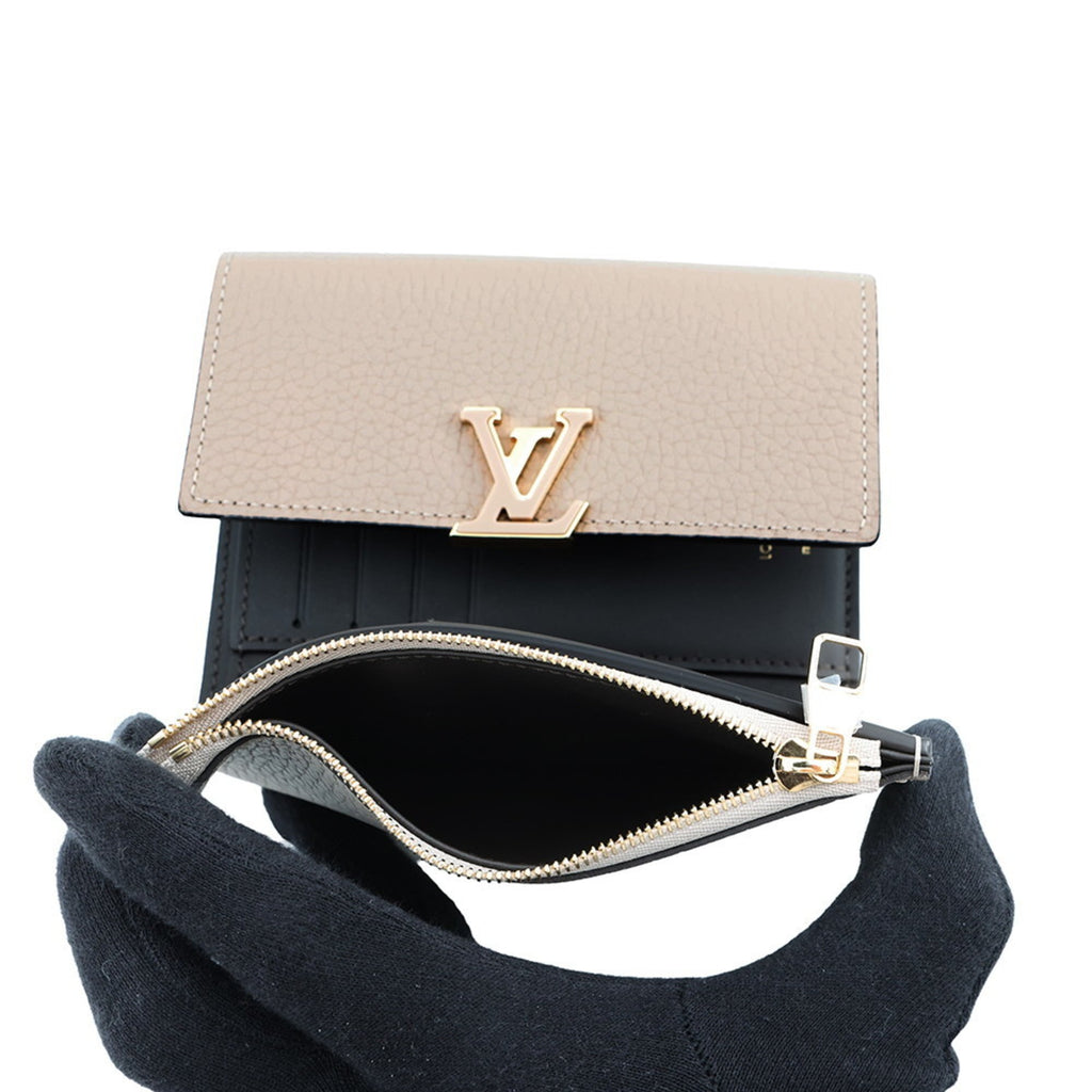 Louis Vuitton Galle Leather Wallet (Tri-Fold) (Pre-Owned)