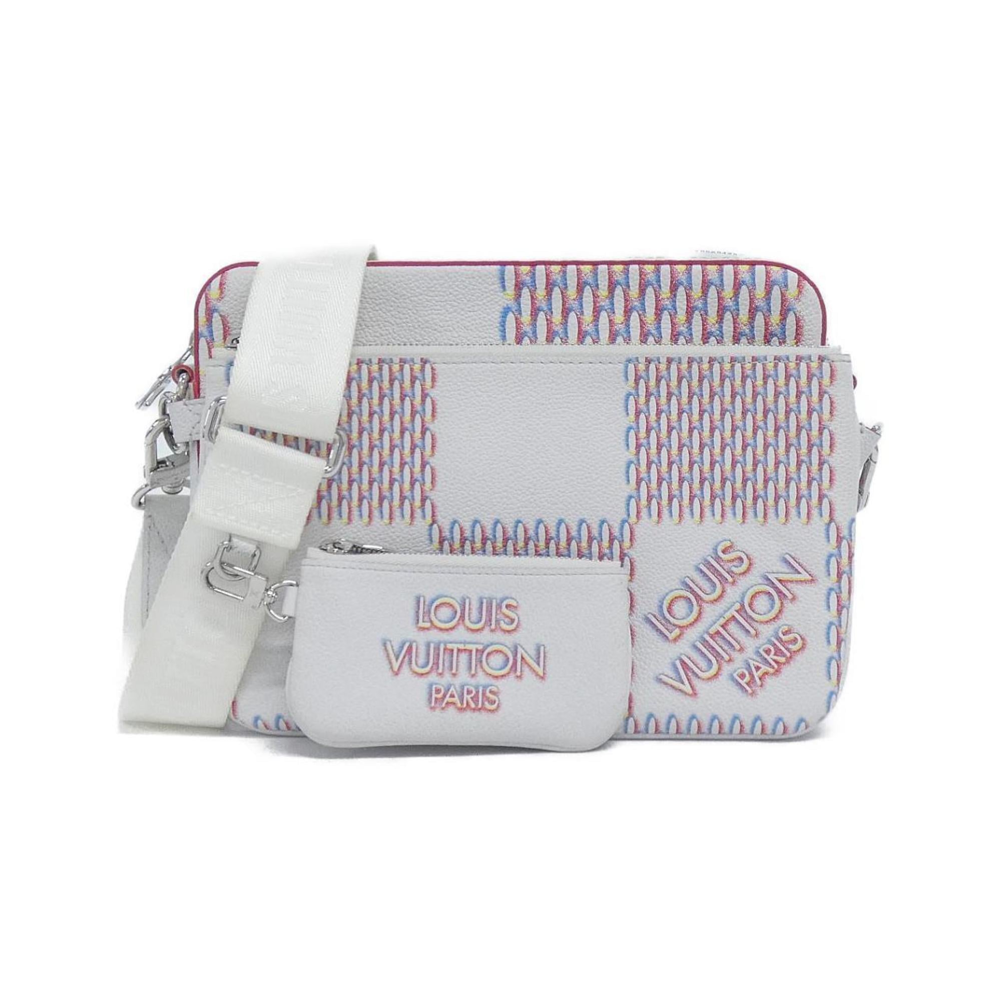 Louis Vuitton Damier Blanc Leather Shoulder Bag (Pre-Owned)