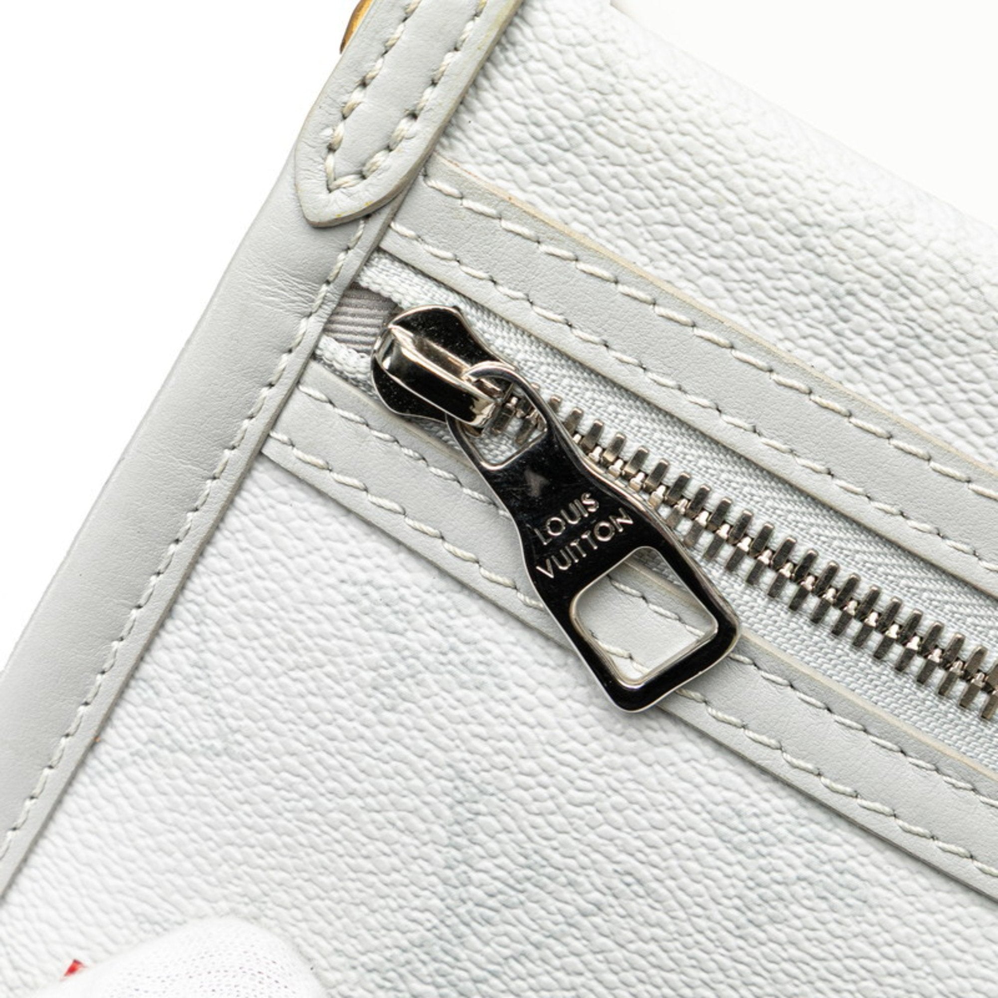 Louis Vuitton Gray Orange Pvc Canvas Shoulder Bag (Pre-Owned)