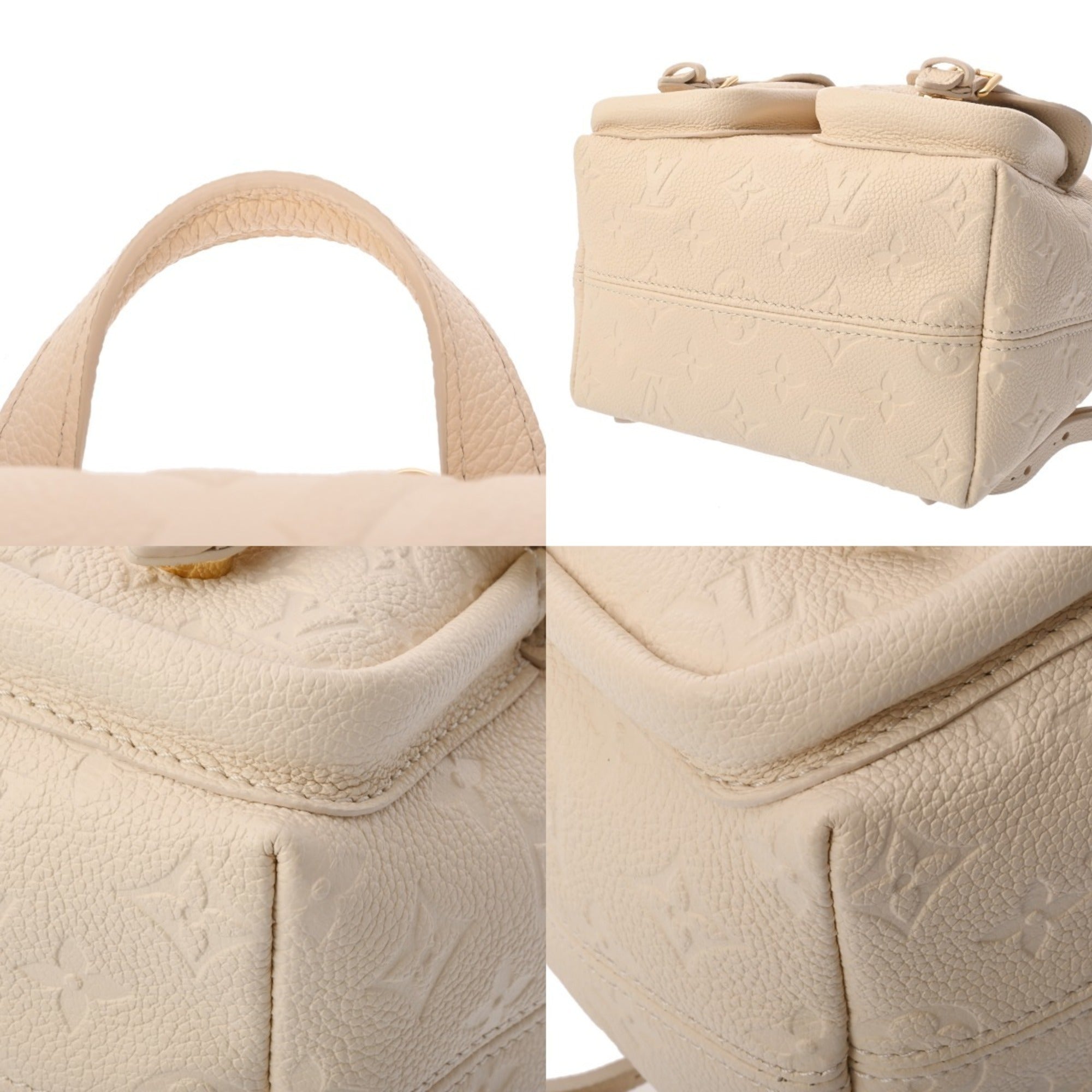 Louis Vuitton White Leather Backpack (Pre-Owned)