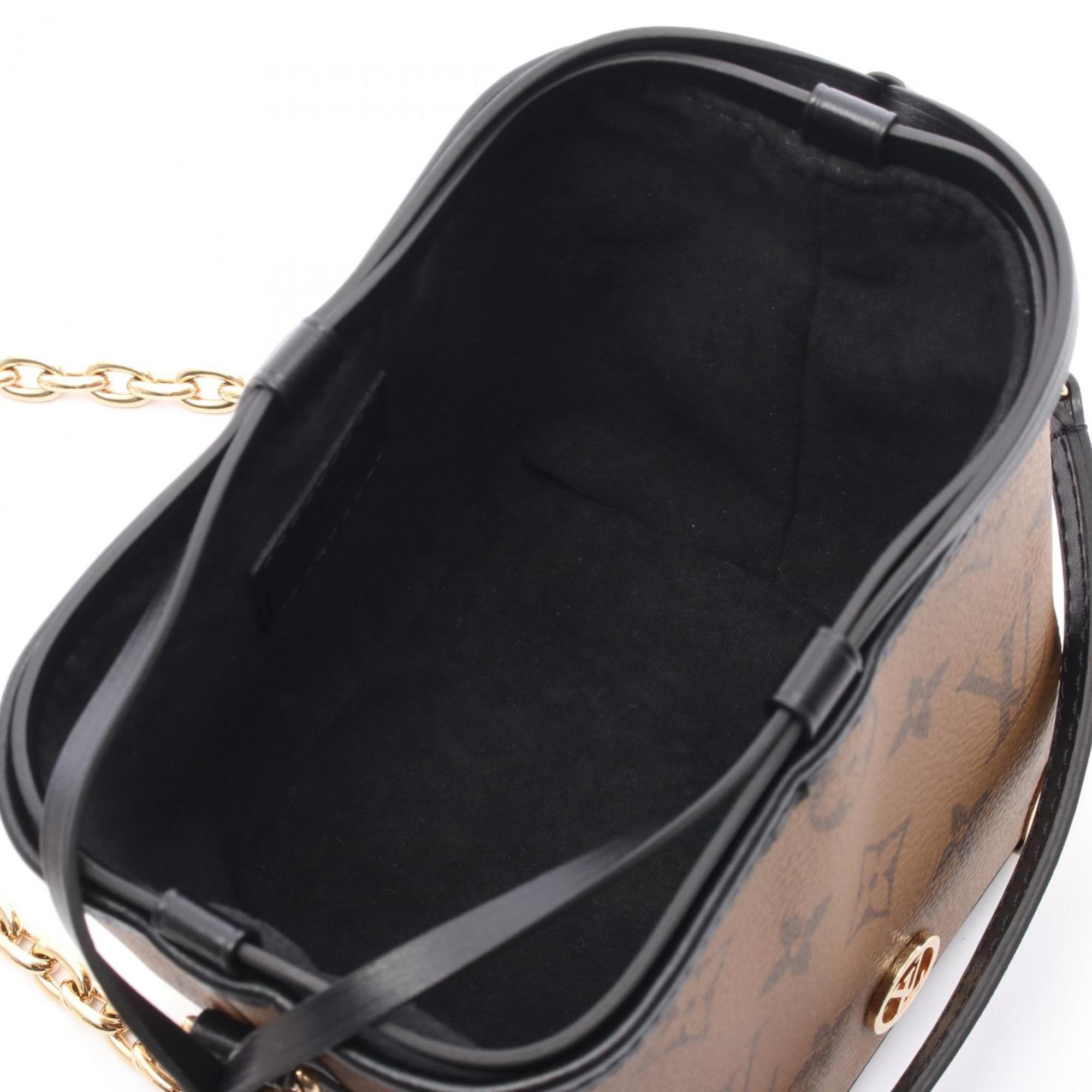 Louis Vuitton Black Brown Monogram Reverse Coated Canvas Shoulder Bag (Pre-Owned)